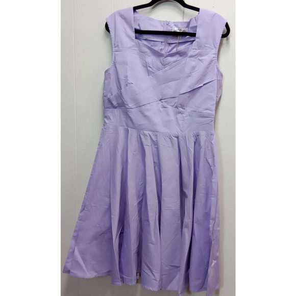 Maggie Tang Women's Light Purple 60S Vintage Style Dress 2XL - Picture 1 of 16